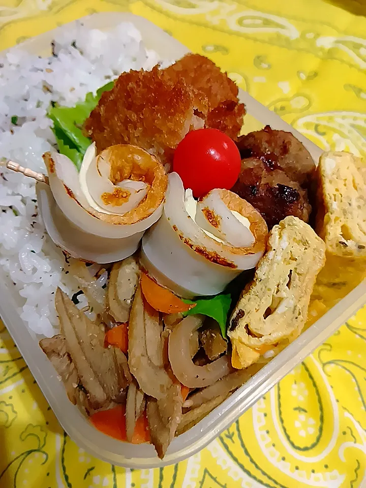 きんぴらごぼうハンバーグコロッケ弁当|yayoi.Kさん