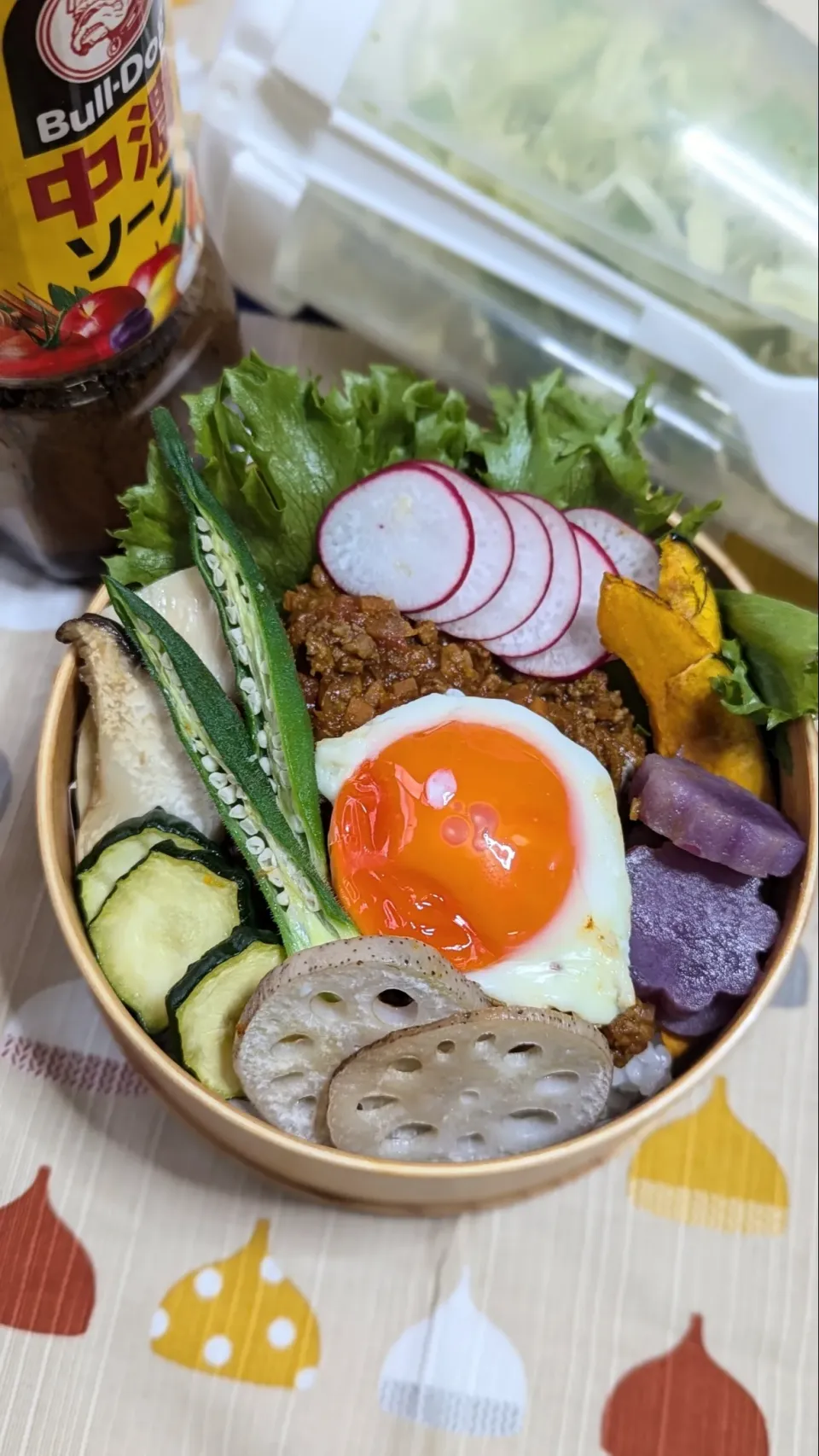 本日のお弁当〜ガッツリキーマカレー弁当|f.1125beさん