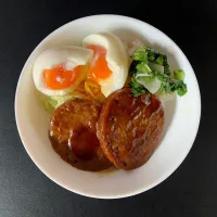 マルシンハンバーグで照り焼きハンバーグ丼|そらまめさん