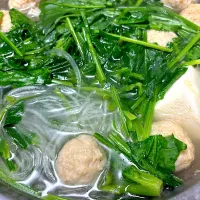 常夜鍋の豚🐽を鶏団子に変えてみた^ ^|saturnさん