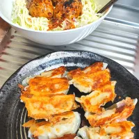 炙り焼きつくねと餃子～!!|時雨さん