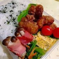 小松菜炒め唐揚げ弁当| yayoi.Kさん