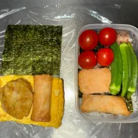 11/19  子のおにぎらずと自分弁当|なかちゃんたまごさん