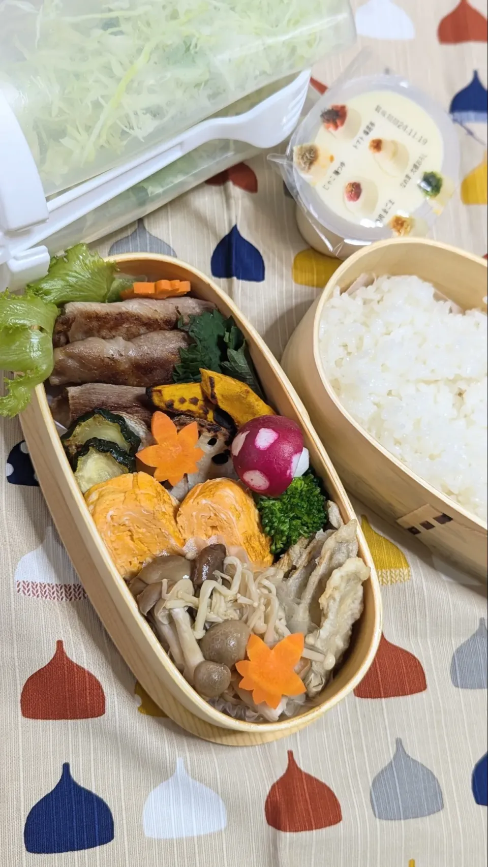 本日のお弁当〜豚ロースの野菜挟み焼き弁当|f.1125beさん