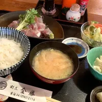 アジのお刺身定食🐟😋|アライさんさん