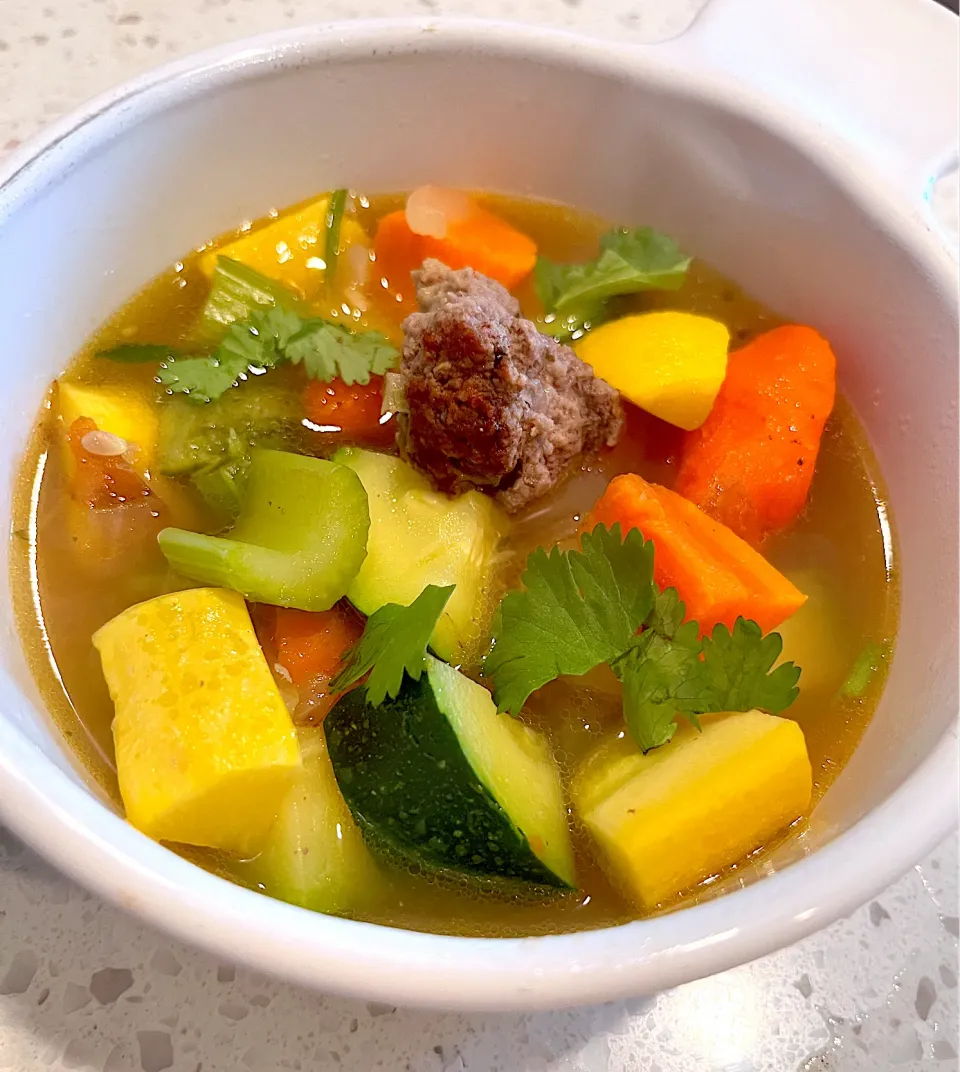 Albondigas soup- meatball soup with veggies|🌺IAnneさん