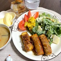 11/19晩ご飯：肉巻き厚揚げ|ななみんさん