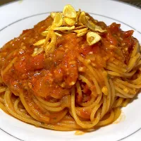 トマトとニンニクのスパゲティ| ご飯がススムくんさん