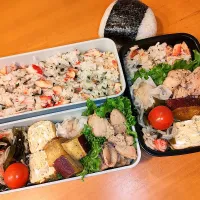 次男・私弁当&おにぎり