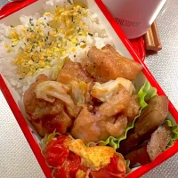 ◻️鶏キャベツのコク味噌炒め弁当|ぽんさん