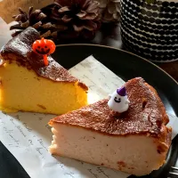 🎃かぼちゃと紫芋のバスクチーズケーキ🎃| ユッキーさん