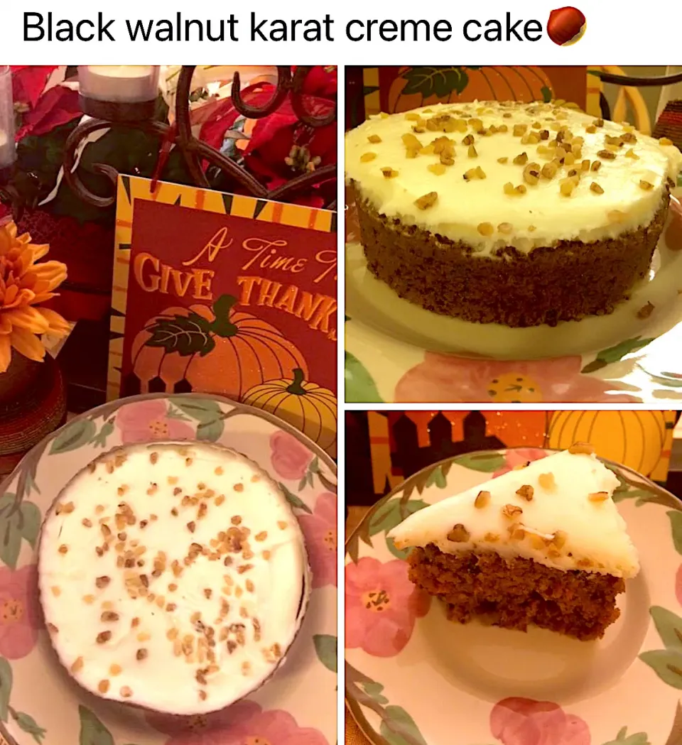 Black walnut creme cake|🌺IAnneさん