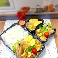 ささみマヨ＆天ぷら弁当|アッキーさん