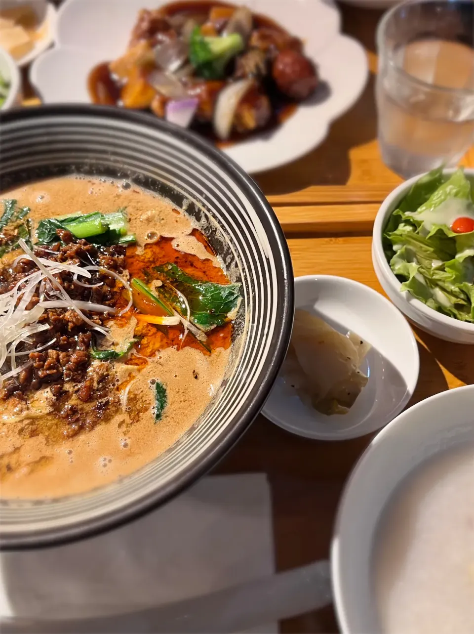 白担々麺、黒酢酢豚|うさママさん