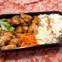 2024.11.22 息子弁当　◎鶏の照り焼き　◎山東菜のおひたし　◎にんじんのきんぴら|goroさん