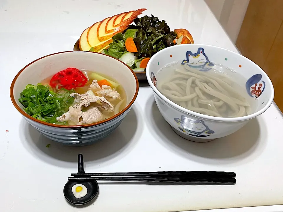 釜揚げ塩肉汁うどん|マニラ男さん