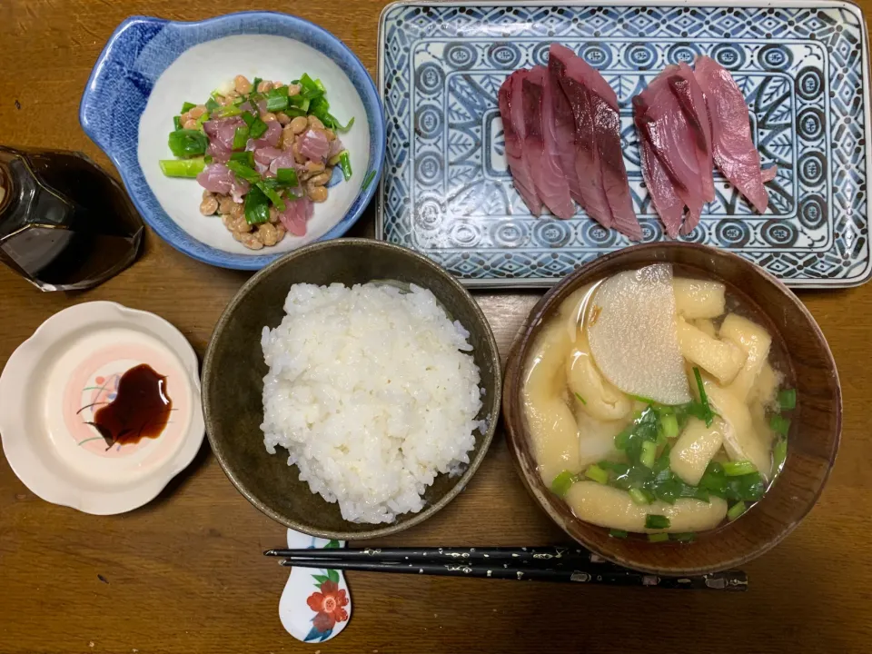 夕食　ハマチ刺身|ATさん