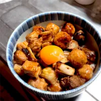 今夜は、お月見焼き鳥丼を頂きました😋👍🎵|ギムレットさん