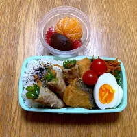 11/14 豚肉の野菜巻き&鮭の揚げ焼き弁当|ゆさん