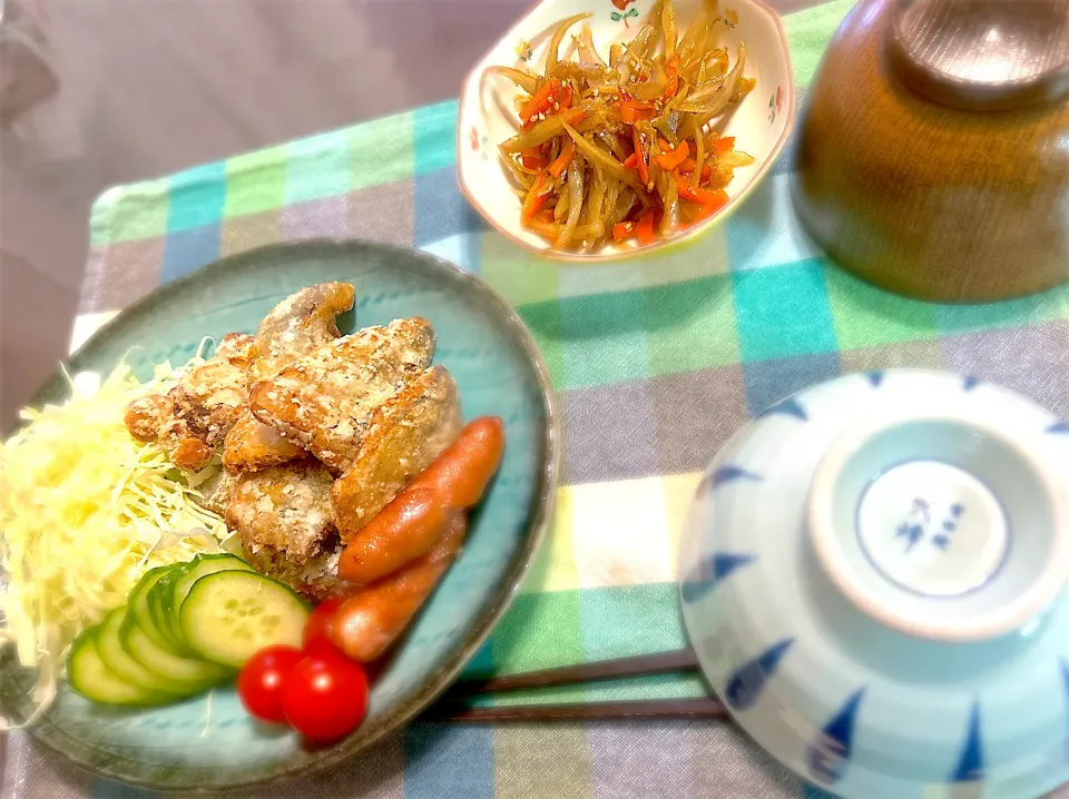 鯖の竜田揚げ＆きんぴらごぼう定食|石田 和佐さん