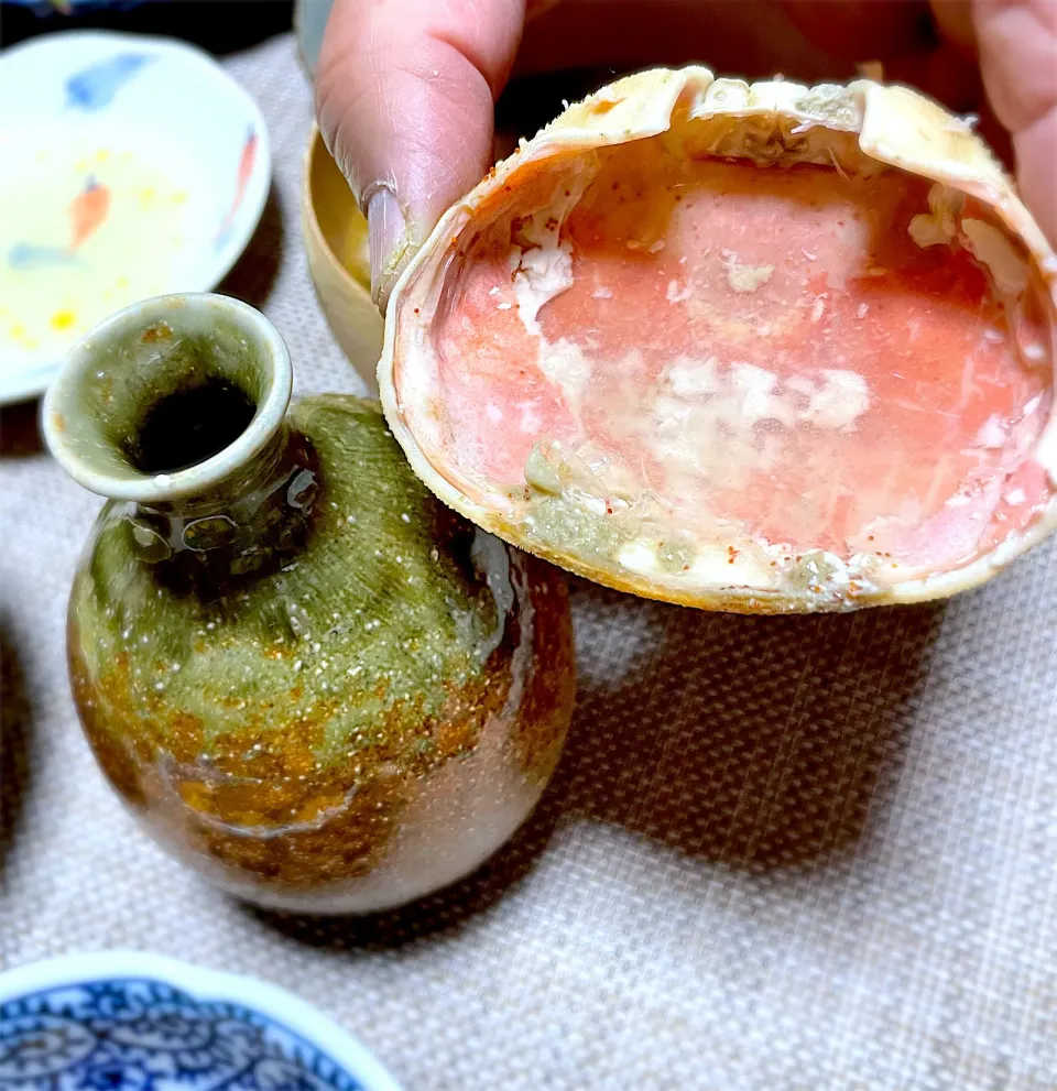 カニの甲羅酒🍶|藤田 まり子さん