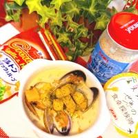 🇺🇸クルトントッピングのボストンクラムチャウダー🥣| 🌺🌺Foodie🌺🌺さん