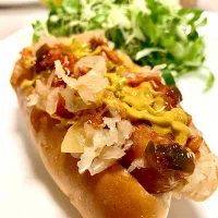 German Sausage (Bockwurst) Hot Dog|gonbenさん