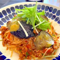 茄子とひき肉のトマトパスタ|tomokossaさん