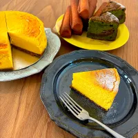 ✴︎かぼちゃのチーズケーキ✴︎抹茶と自家製餡子のバターケーキ✴︎スティックフィナンシェ|まどさん