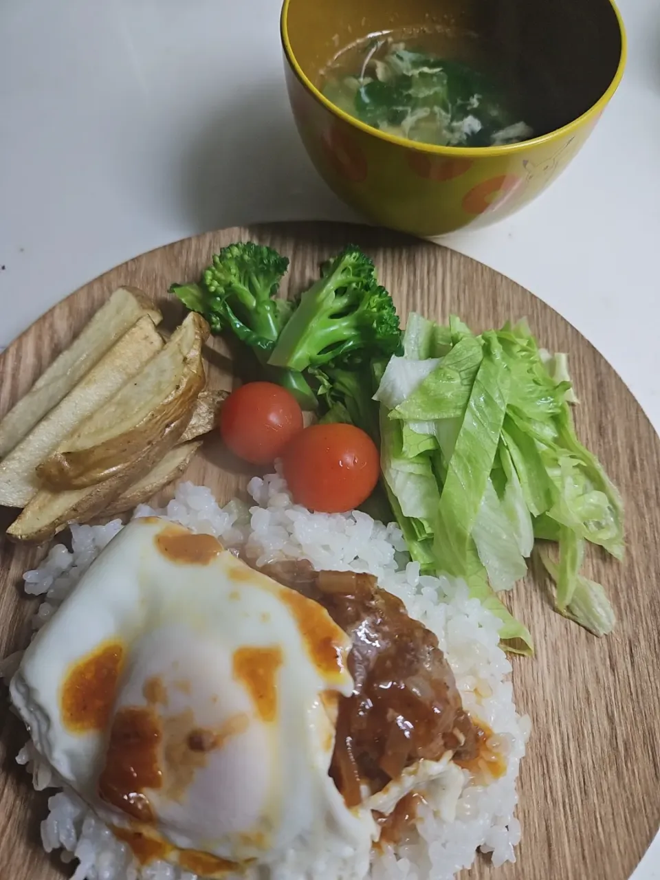 ☆夕飯☆目玉焼きハンバーグ|ｼｮｺﾗさん