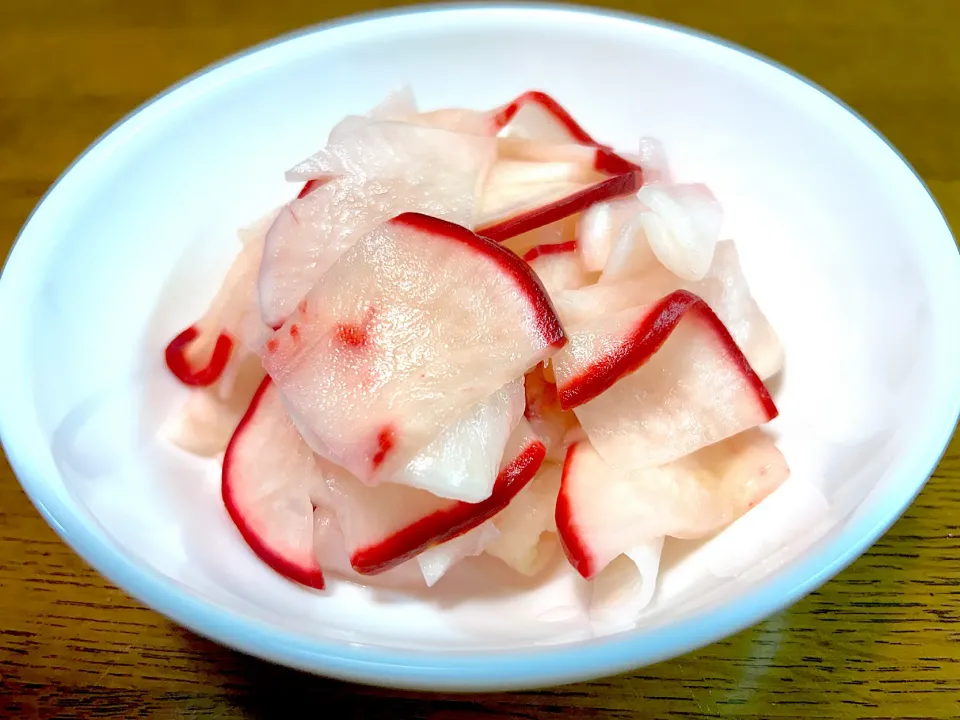 赤かぶと大根の酢の物|まみさん