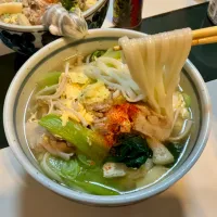 あっさり鯛だしの讃岐うどん
豚、エノキと小松菜で。|Takeshi  Nagakiさん