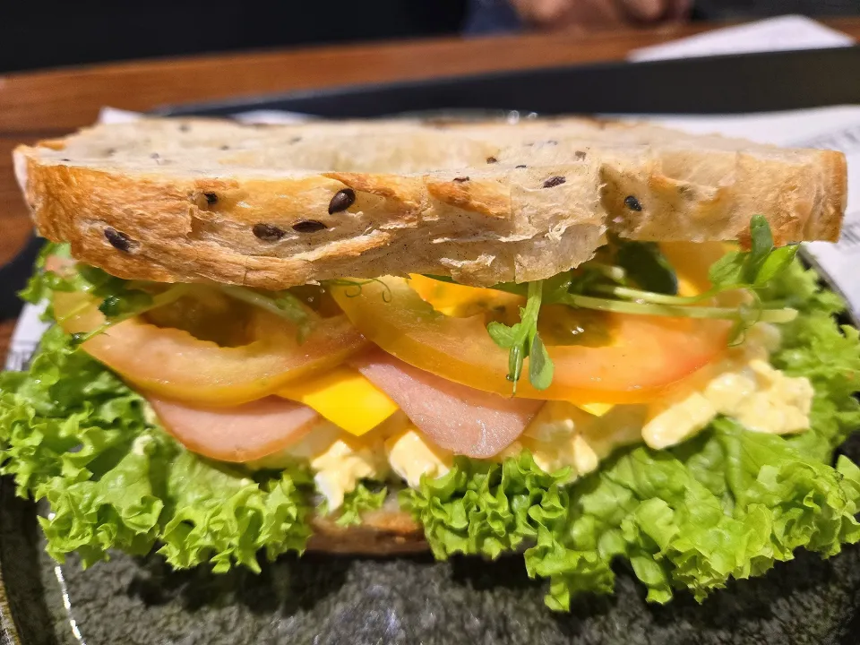 egg mayonnaise with ham sanwhich|rufvalさん