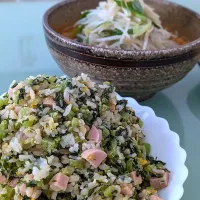 大根の葉炒飯＆味噌ラーメン❗|かずにゃさん