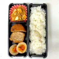 高3になった次男くんへ　メンチカツと麻婆豆腐弁当|晴れ時々弁当さん