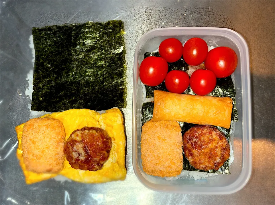 11/25 子のおにぎらずと自分弁当|なかちゃんたまごさん