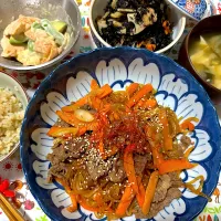 いつかの晩御飯❤️チャプチェ定食|noeさん