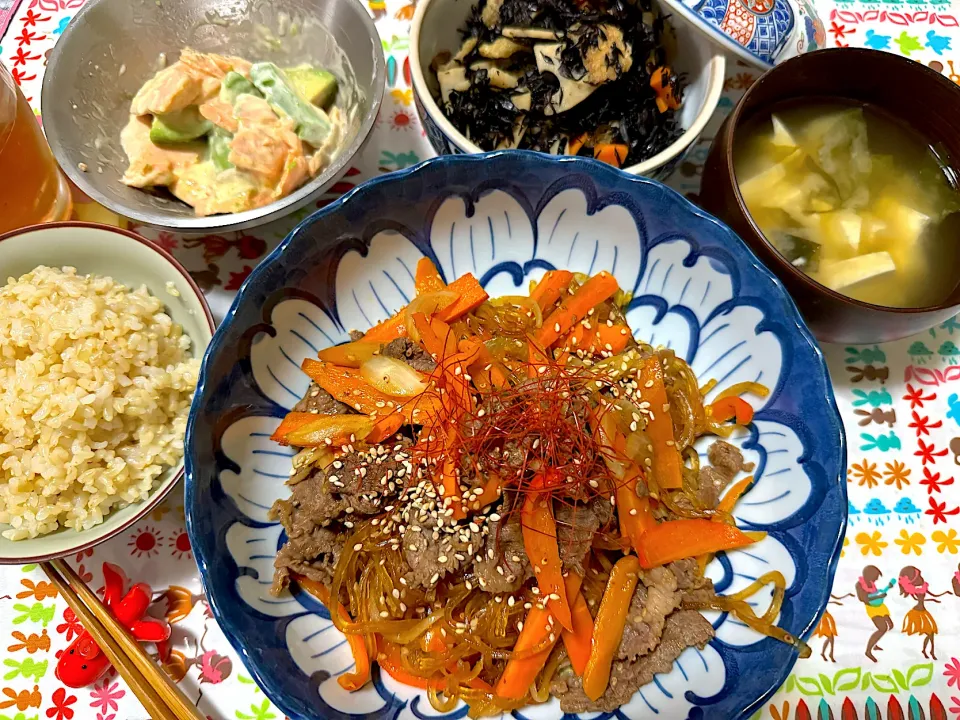 いつかの晩御飯❤️チャプチェ定食|noeさん