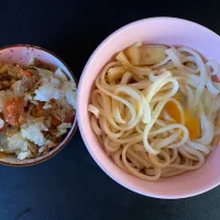 釜玉うどん、とりめし|そらまめさん