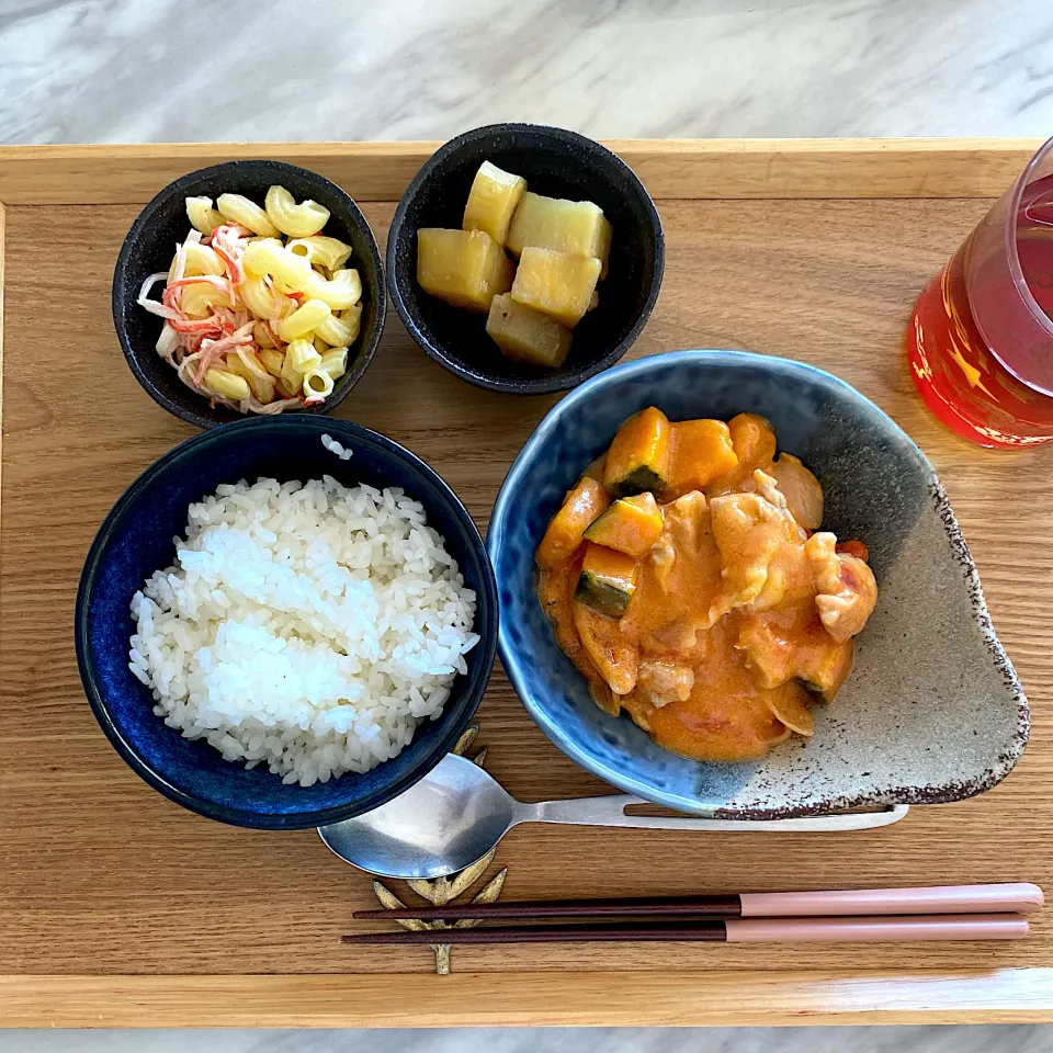 鶏とかぼちゃのトマトクリーム煮|なつこさん