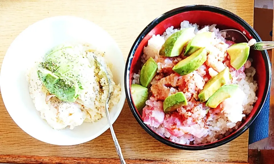 ネギトロ丼もアボカドポテトサラダ|Lastさん