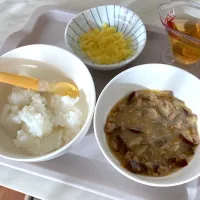 麻婆茄子、さつまいものポタージュ、軟飯|なつこさん