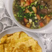 meat soup & omelette|lynda afandyさん