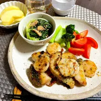 11/25晩ご飯：ホタテと長芋のオイスター炒め|ななみんさん