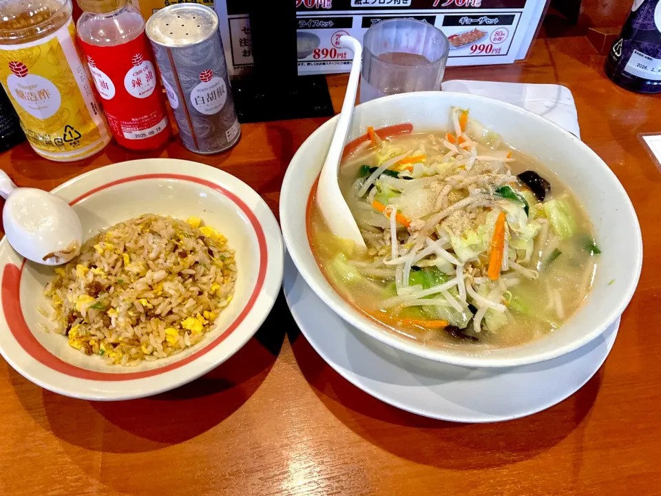 幸楽苑のランチセットはタンメンと焼飯で|Takeshi  Nagakiさん