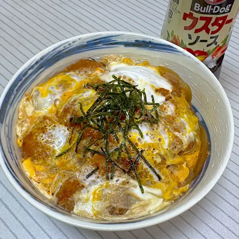 「ブルドック ウスターソース」を使ってみたSnapdishの料理・レシピ写真:カツ丼