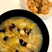 消費飯！八宝菜と塩麹チキン