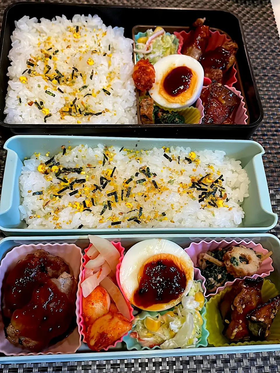 おっさん弁当　🎃　胡麻味噌和え　握力コールスロー💪　板東英二　🧄　ハンバーグ師匠|ひげおやじさん