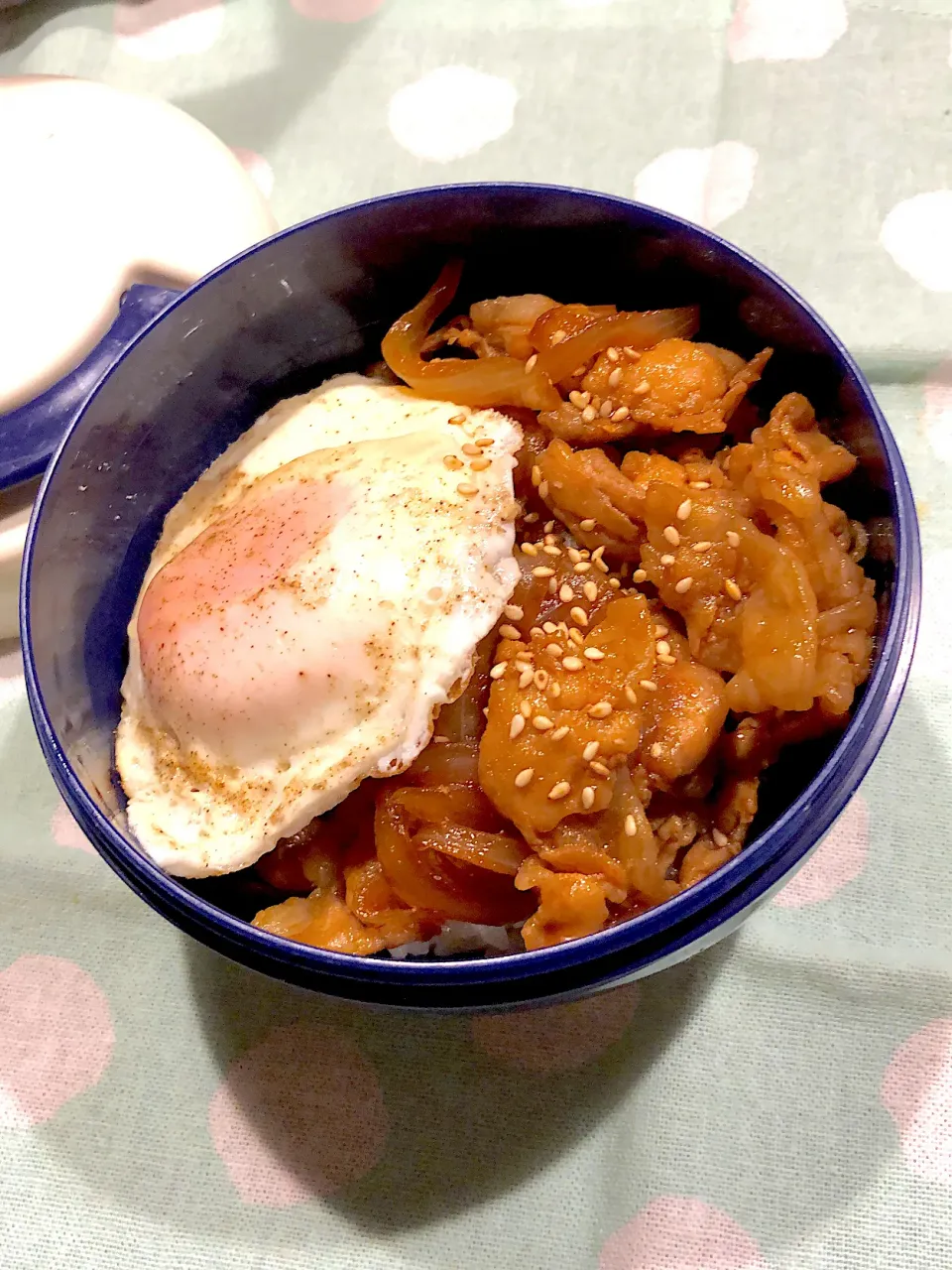 2024.11.27  ＊今日のお弁当＊豚丼目玉焼きのせ🎶|rinrin*mama*さん