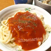 ＊うどんみたいな手打ちパスタと、リメイクトマトソース♪＊|ultramarineさん